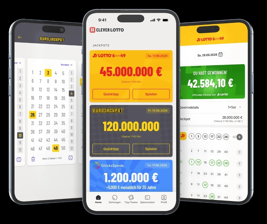 Clever Lotto App Mockup